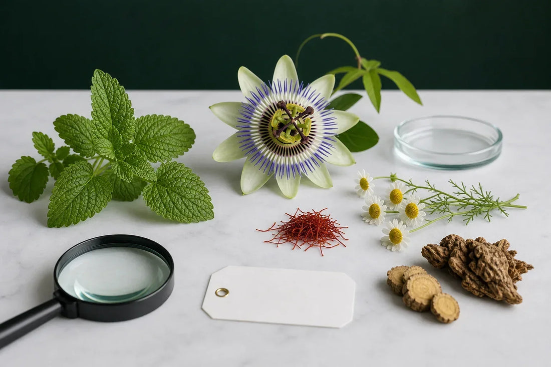 Ingredienti botanici della formula MAISTRESS disposti per una lettura trasparente dell’etichetta
